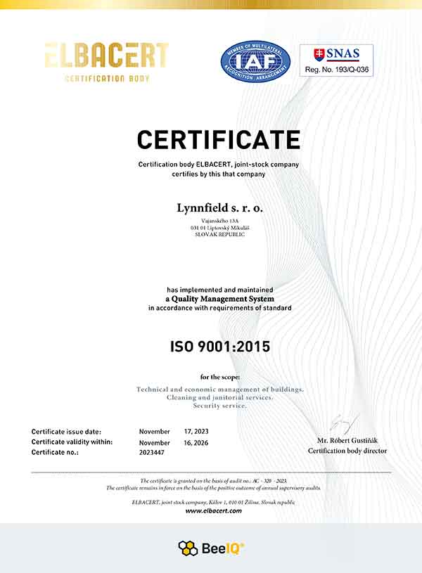 certifikát kvaity